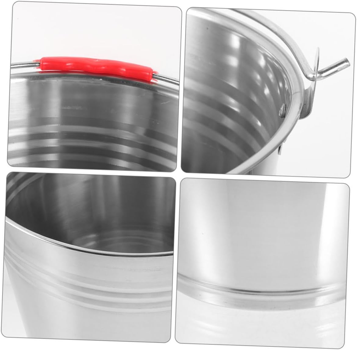 Horse Feed Bucket Large Capacity Stainless Steel Bucket for Water Feed Storage Portable Waterer for Stalls