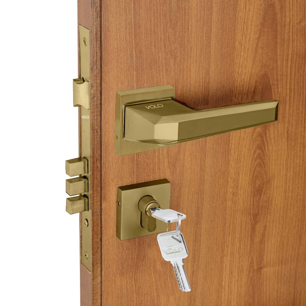 Volo Luxury Series Mortise Door Lock | Bedroom Door Lock with Brass Cylinder and Brass Lock Body with Brass Keys for Home/Hotels/Office. (Model no 2162) (Main Door Lock, Antique Brass) (B0BWR6RQL2) Amazon Price History, Amazon Price Tracker