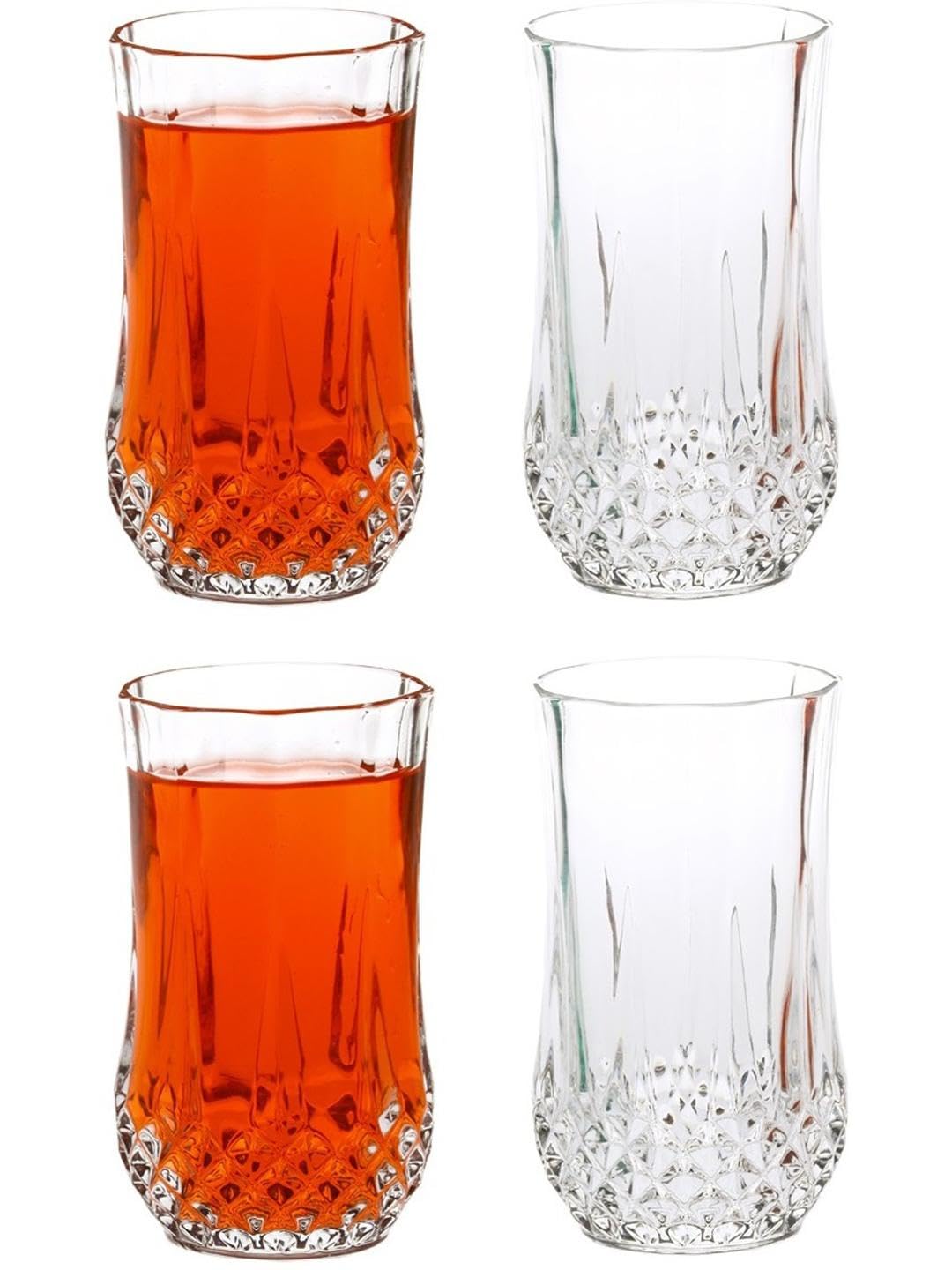 AFAST Party Perfect Glasses for Water, Juice, Cocktails, Smoothies and Other Drinking Beverages, Glass, Clear, Pack of 6, 7.5 X 7.5 X 13 CM 4