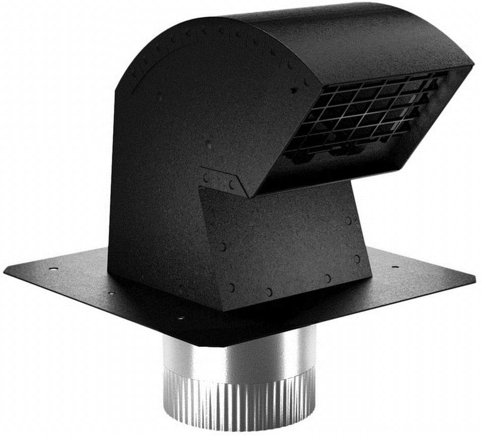 Imperial Manufacturing Group Vt0568A 6 Black R2 Premium Roof Vent Cap