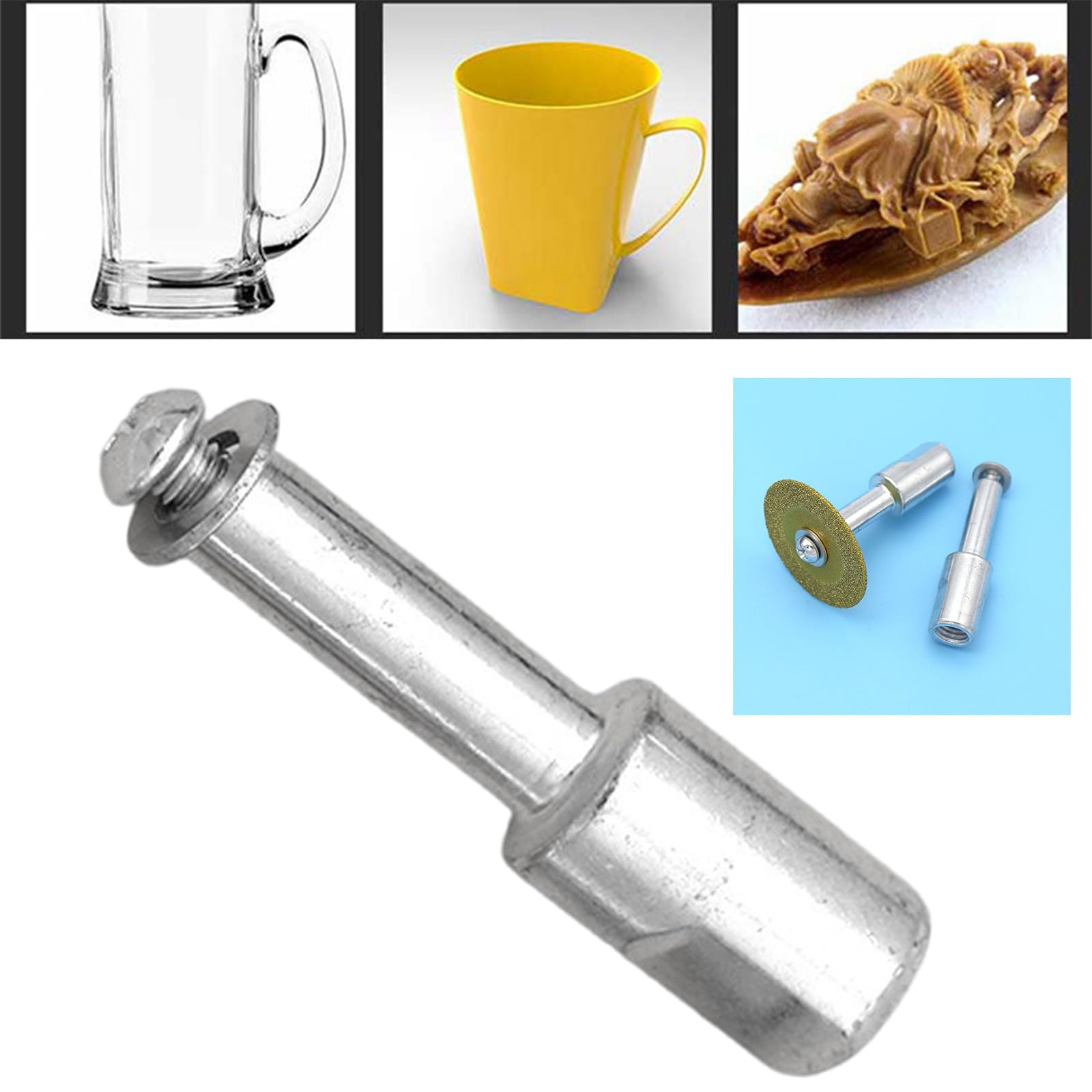 Angles Grinder Extension Connecting Rod 50mm Thread Adapter Extension Shafts with Nut Thread Adapter Rod Polishing Pad