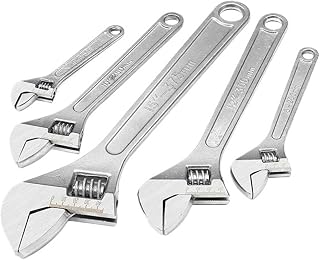 Adjustable Wrench 1Pc Ratchet 8 Inch 10 Monkey Spanner Snap Grip Nut Key Large Opening Wrench Household Repair Multi Tools(8-Inch)
