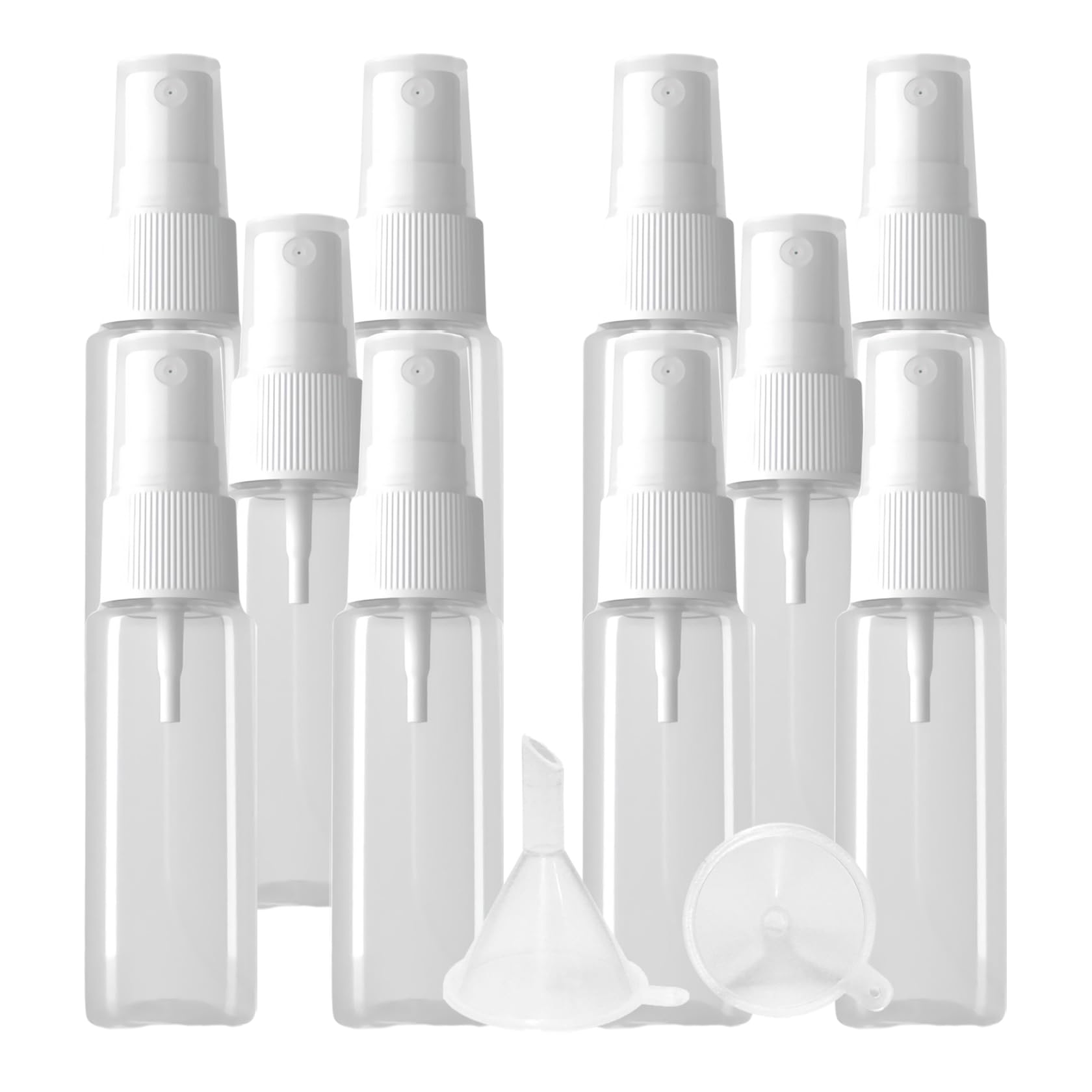 100 pièces 20ml Transparent flacons vaporisateurs vides en plastique de Avec Sprayer Blanc, Bouteille de Spray Vide de Voyage Cosmétiques Réutilisables
