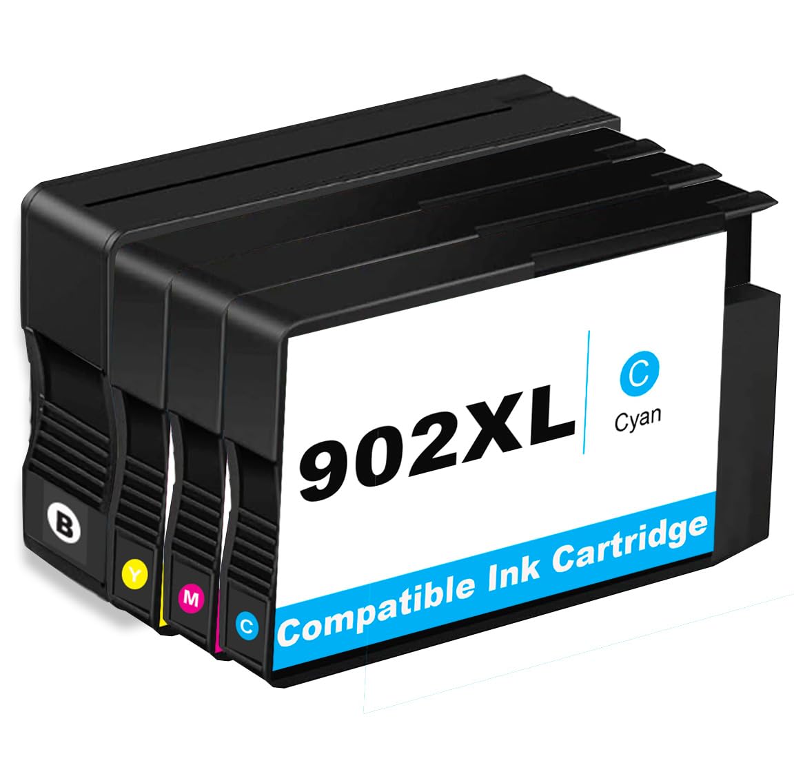 902 XL Ink Cartridges Combo Pack Replacement for HP 902XL Fit for OfficeJet 6978 6968 6958 6970 6960 6975 6962 6950 6954 6951 6956 6961 6963 6964 Printers HP902 HP902XL Black Cyan Magenta Yellow