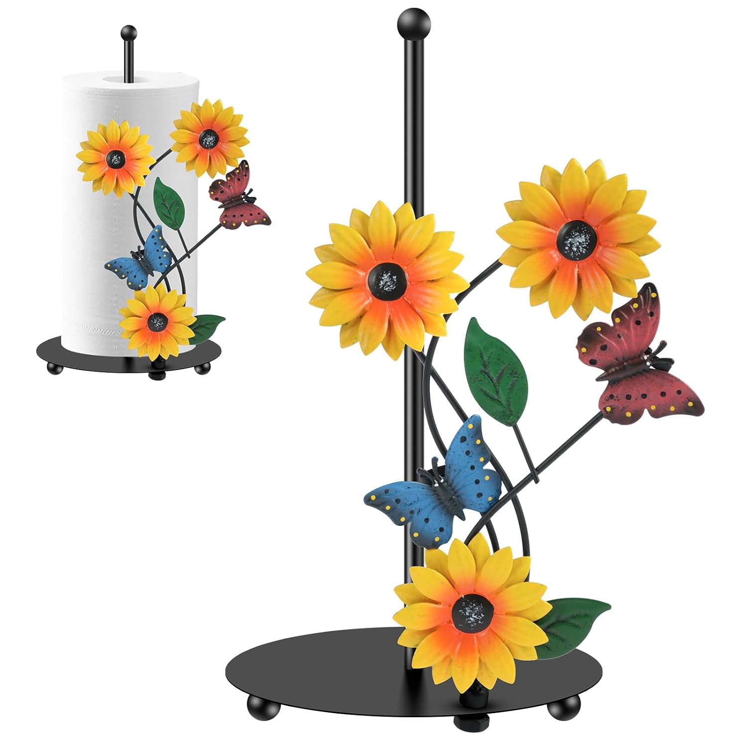 Holder Sunflower Paper Towel Holder Metal Free-Standing Kitchen - Image 9
