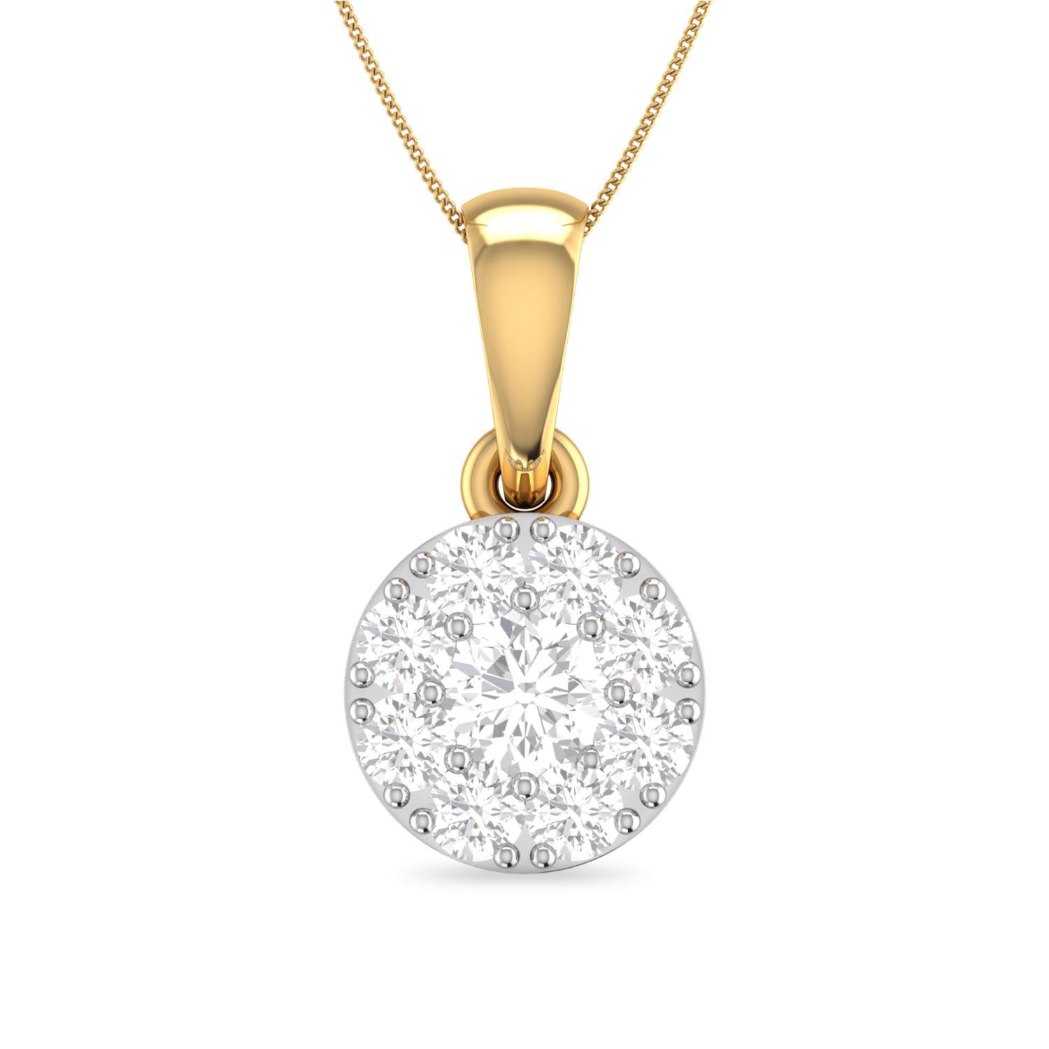 pc jeweller The Manu 18KT Yellow Gold and Solitaire Pendant for Women-picture-25