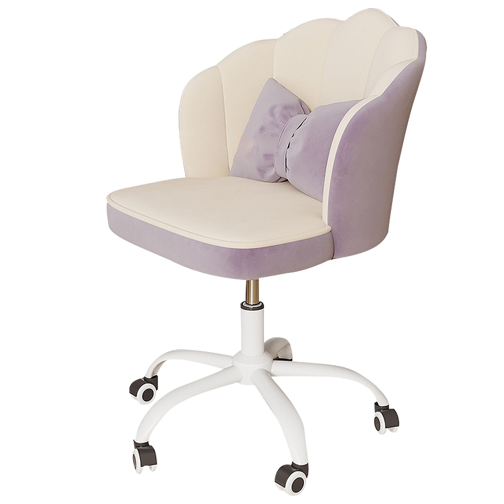 Chaise d'ordinateur ergonomique velours avec appui-tête grand dossier LWX