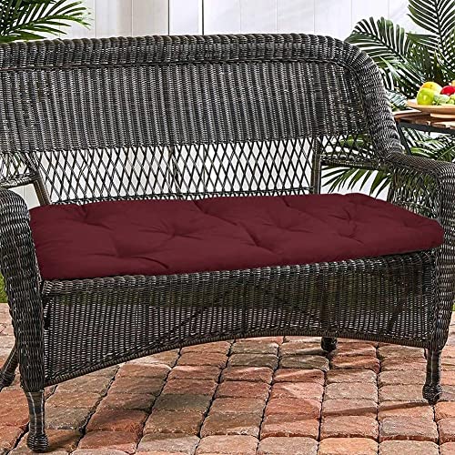 Coussin pour banc de jardin imperméable et rectangulaire matelassé gris - 8