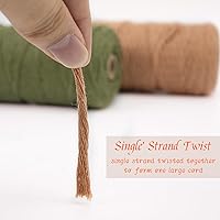 Vista 3 de JeogYong Cordón de macramé de un solo hilo 1mm x 426 yardas (1279 pies) Cuerda de algodón suave Hilo de macramé de 1 mm, suministros de macramé
