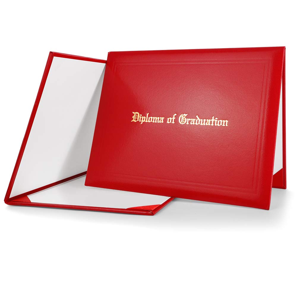 GraduationMall Imprinted Diploma Cover For Certificate 8.5''x 11''  Black,1-Pack, image size:1000x1000