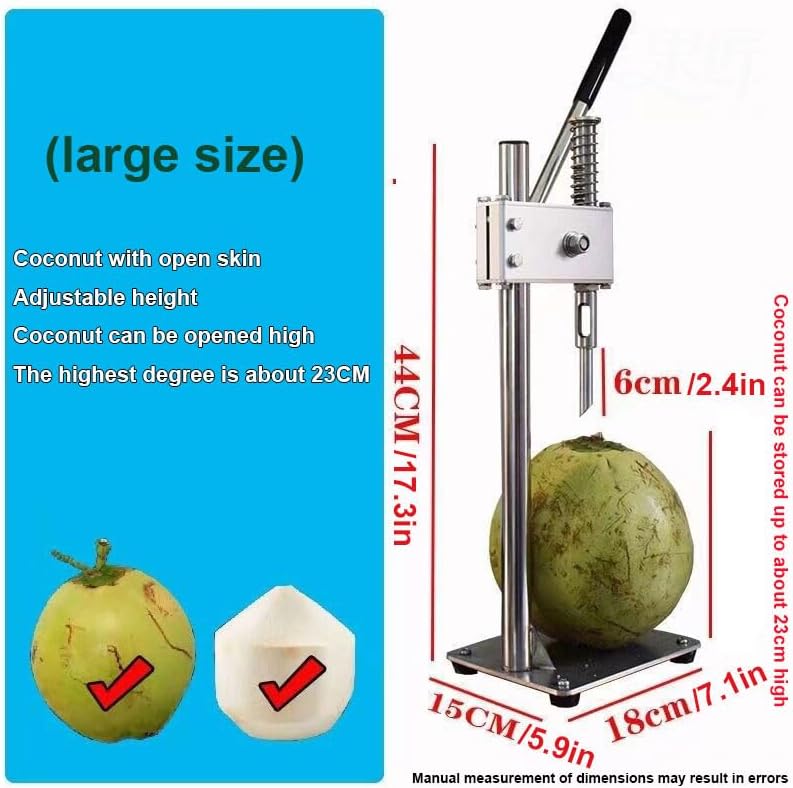 Manual Tender Coconut Hole Opening Machine Coco Water Punch Drill Coconut Punching Maker (Large size)