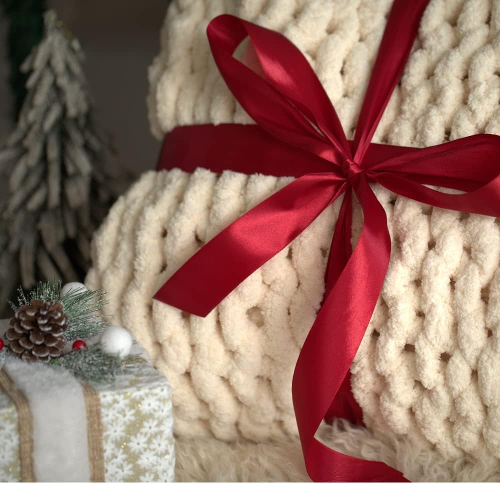 Abound Chunky Knit Blanket Throw Queen Size (50"x60", 5