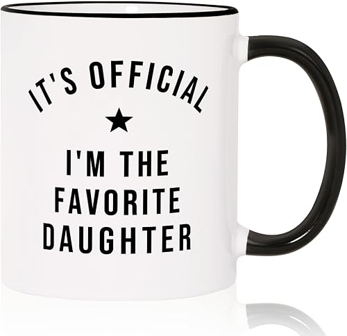 Aurahouse Mothers Day Gifts for Daughter, Daughter Gifts from Mom Dad, Funny Favorite Daughters Mug Birthday Gifts for Daughters Adult, To My Daughters from Dad Mom, 11oz