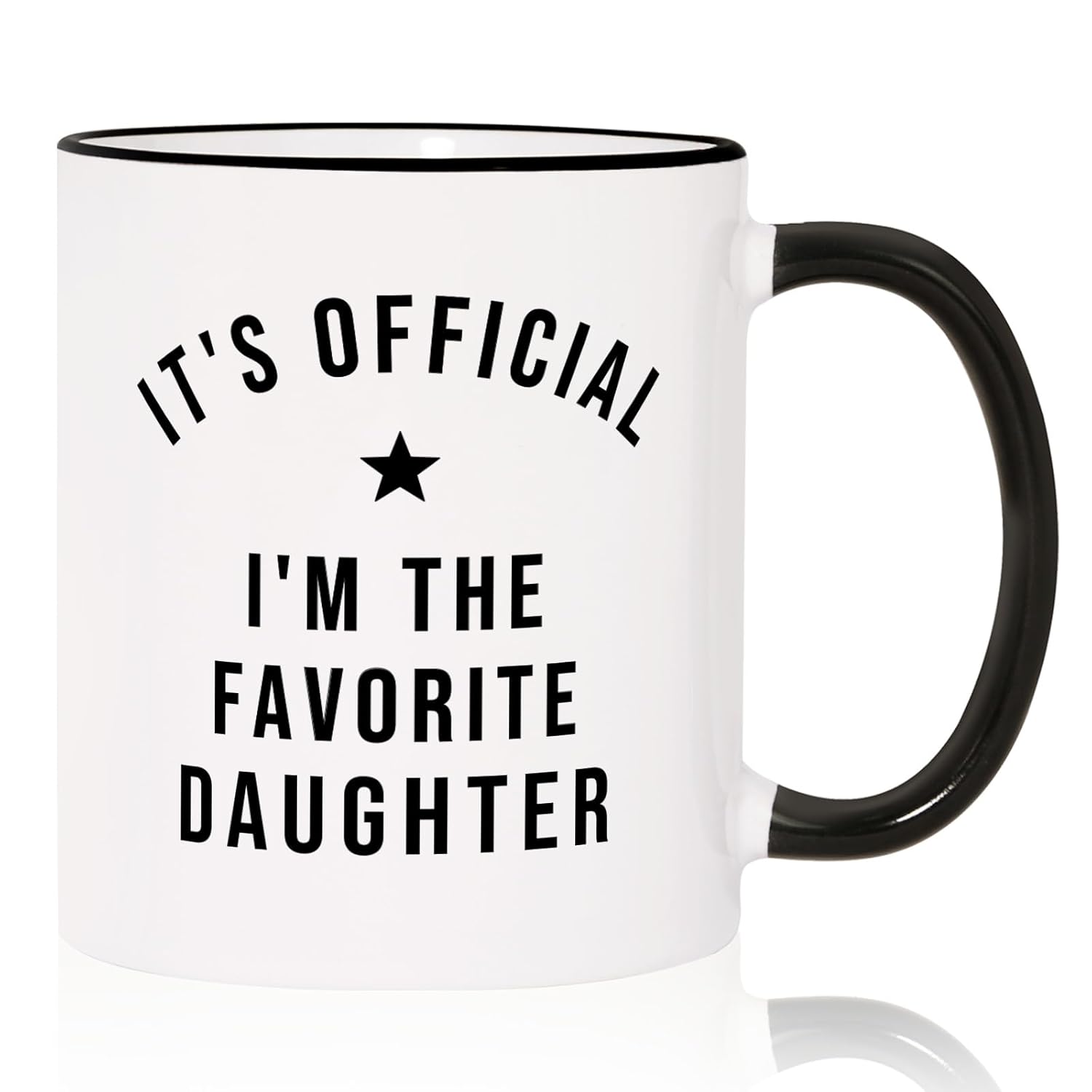 Aurahouse Valentines Day Daughter Gifts from Mom Dad Funny Favorite Daughters Mug Christmas Birthday Gifts for Daughter Adult