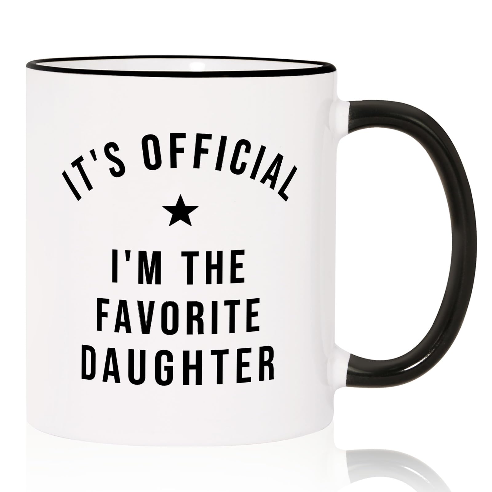 Aurahouse Valentines Day Daughter Gifts from Mom Dad Funny Favorite Daughters Mug Christmas Birthday Gifts for Daughter Adult