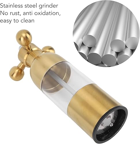 Miniatura 4 de Fdit Molinillo de pimienta, molinillo manual de pimienta, coctelera de sal marina de acero inoxidable para pimienta negra, granos de pimienta,