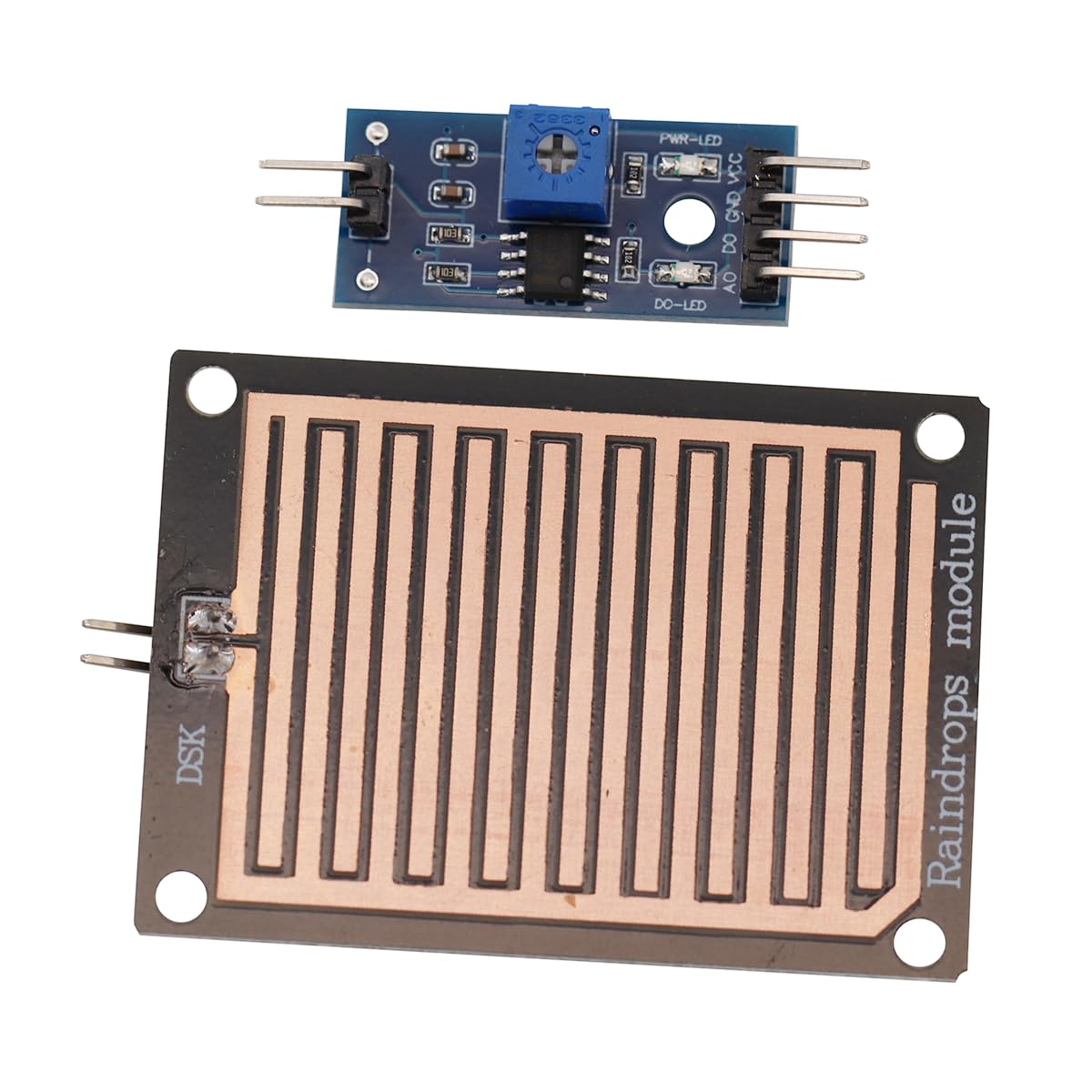 Sensore pioggia LM393 Rilevatore pioggia Modulo gocce di pioggia Modulo sensore umidità 3,3-5V (3 pezzi)