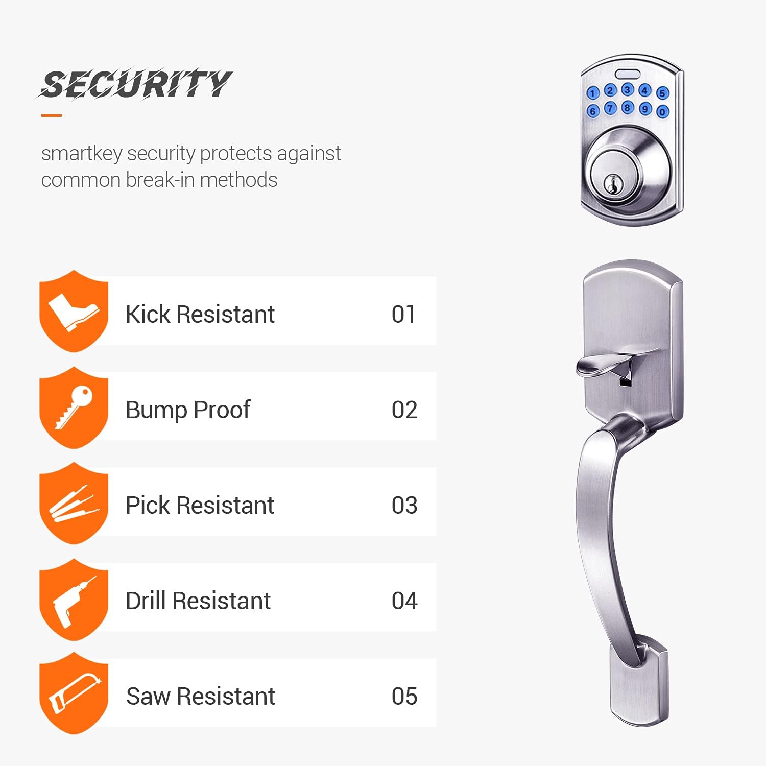 Security features of the DSF Keypad Deadbolt