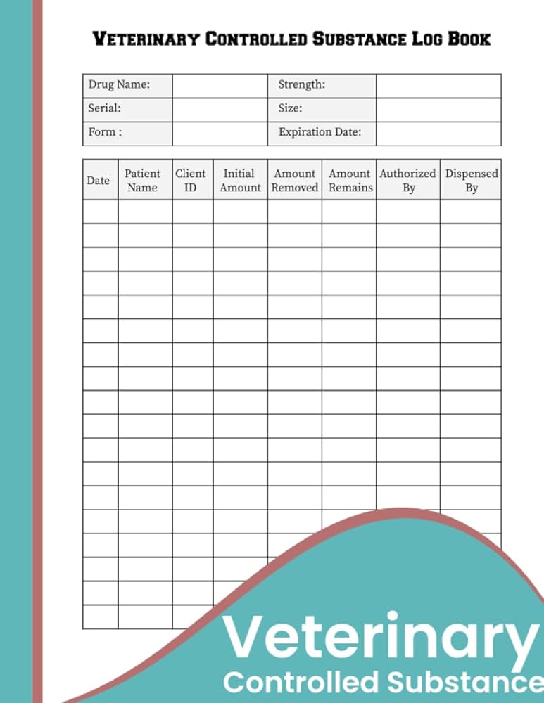veterinary-controlled-substance-log-book-ensuring-regulatory-compliance-in-veterinary-practice-controlled-drug-record-book-for-patient-medication-usage-large-log-book-a4-dk-controlled-log-amazon-com-books