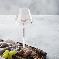Vista 2 de Juego de 2 copas de vino tinto de cristal de 17 onzas, románticas copas de vino en forma de corazón, copas de cóctel creativas, copas de vino únicas