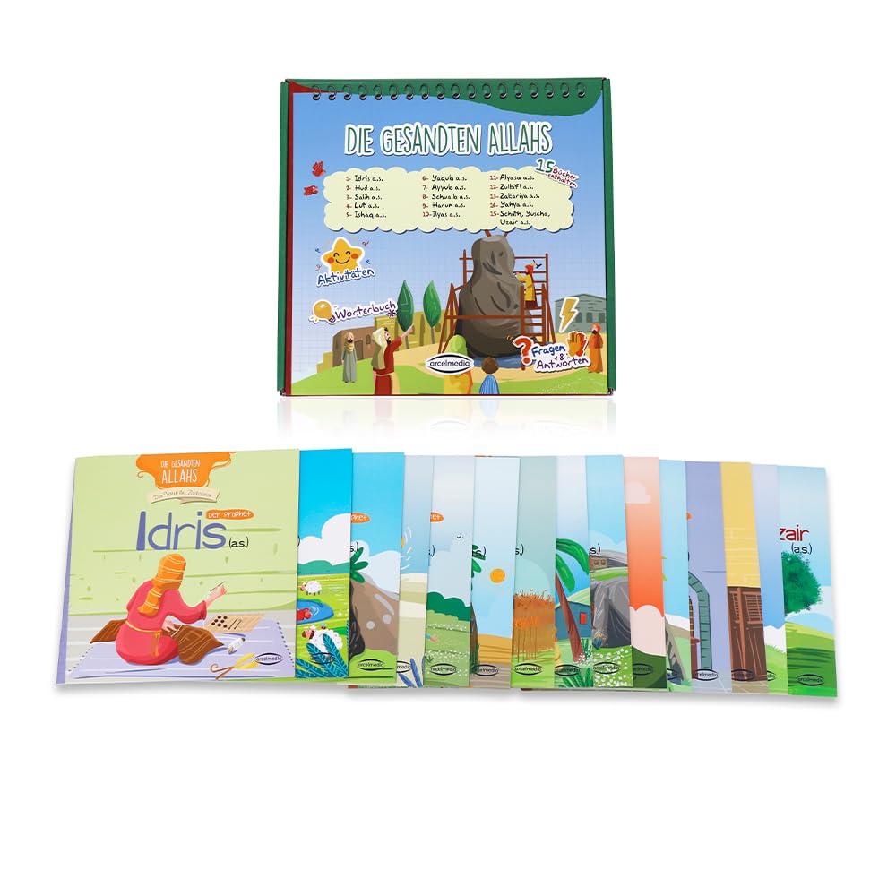 Die Gesandten Allahs SET 4: 27 Bücher + Malbuch als Geschenk