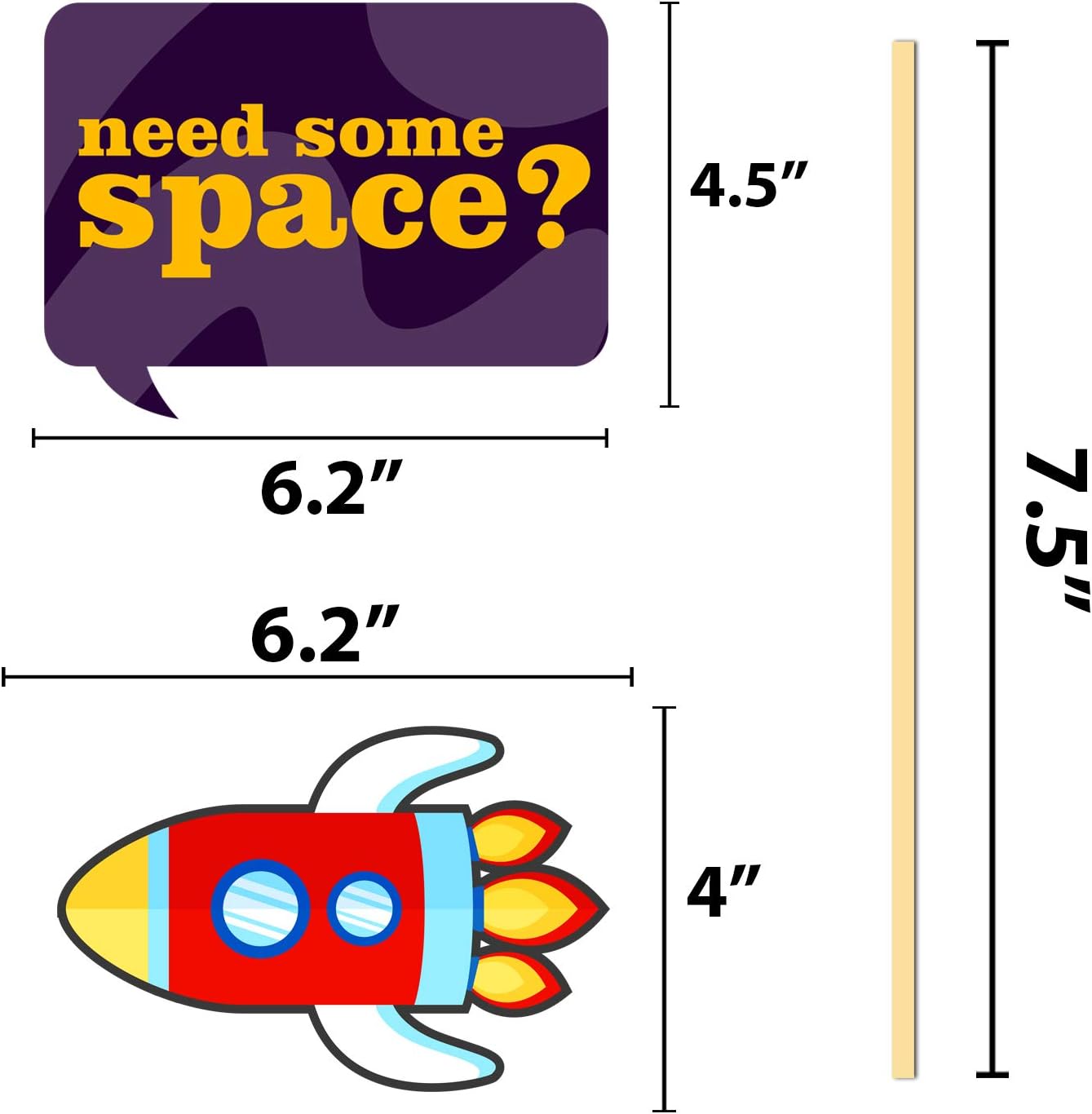 18 pcs Space or Astronaut Photo Booth Props for Party Supplies or Party Decoration