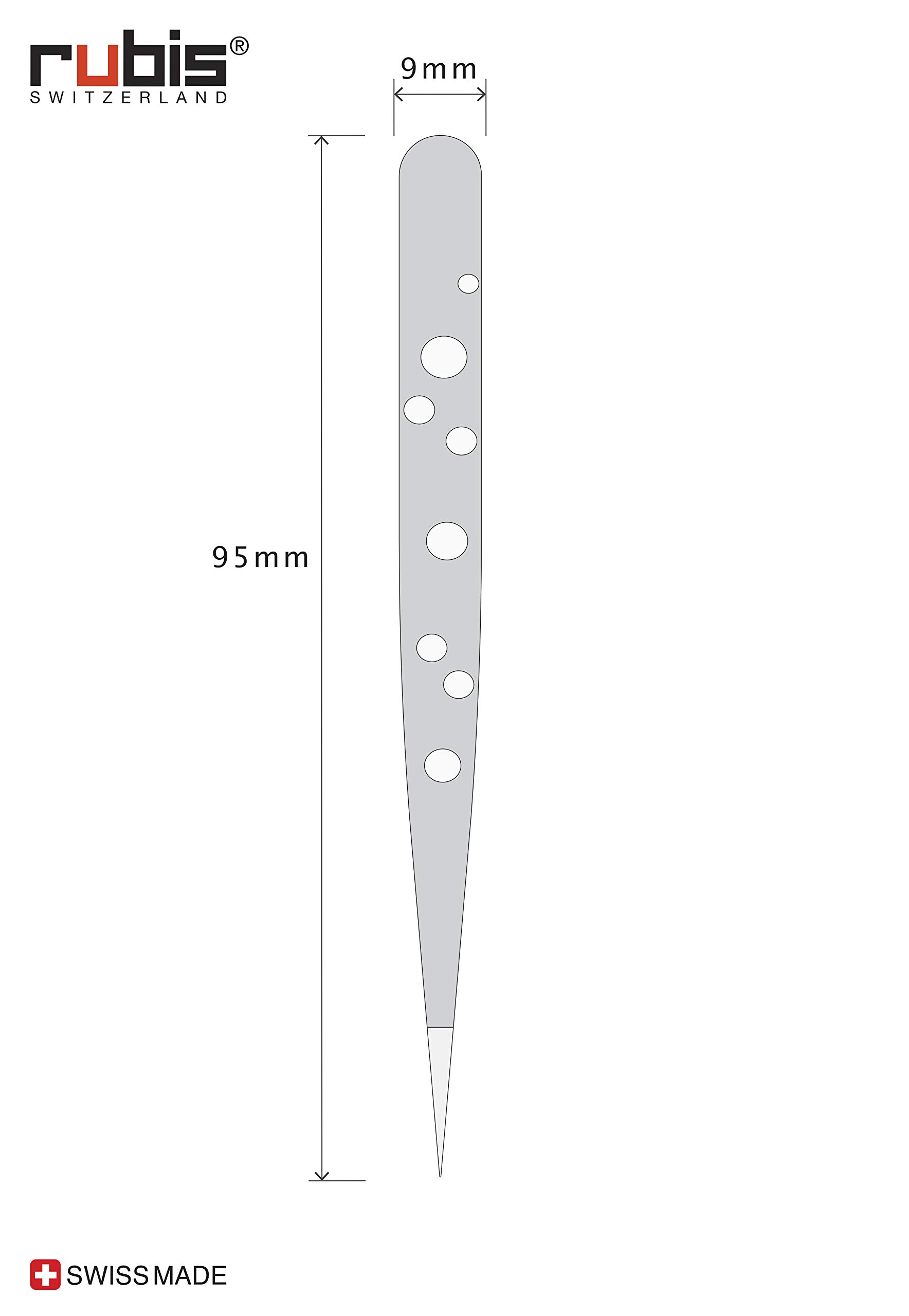 Rubis Pinzas depilar profesionales precision - punta fina para el vello encarnado y las astillas