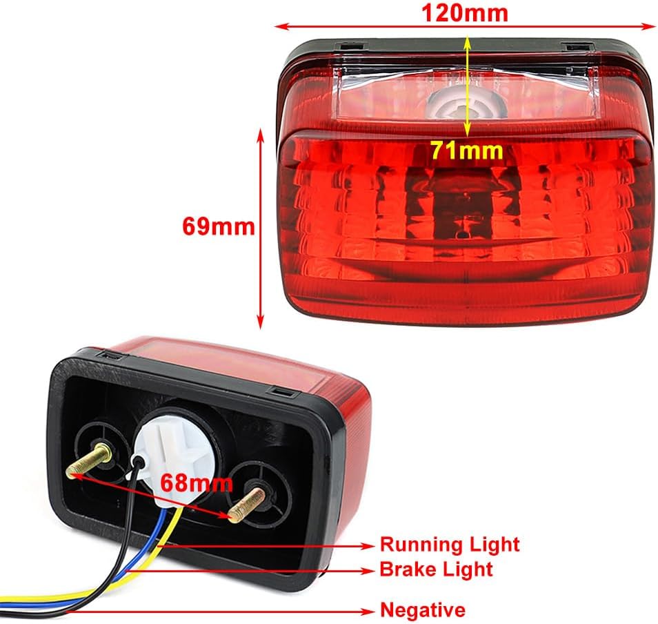 FSFY 5KM-84710-01-00 Taillights Rear Brake Lamps Stop Tail Light Plastic Red Motorcycle for Yamaha 700 1RBD YXR7FHD YXR7FSPD BIG BEAR YFM40FBHW
