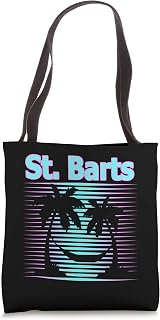St. Barts Travel Retro Beach Vacation Souvenir Tote Bag