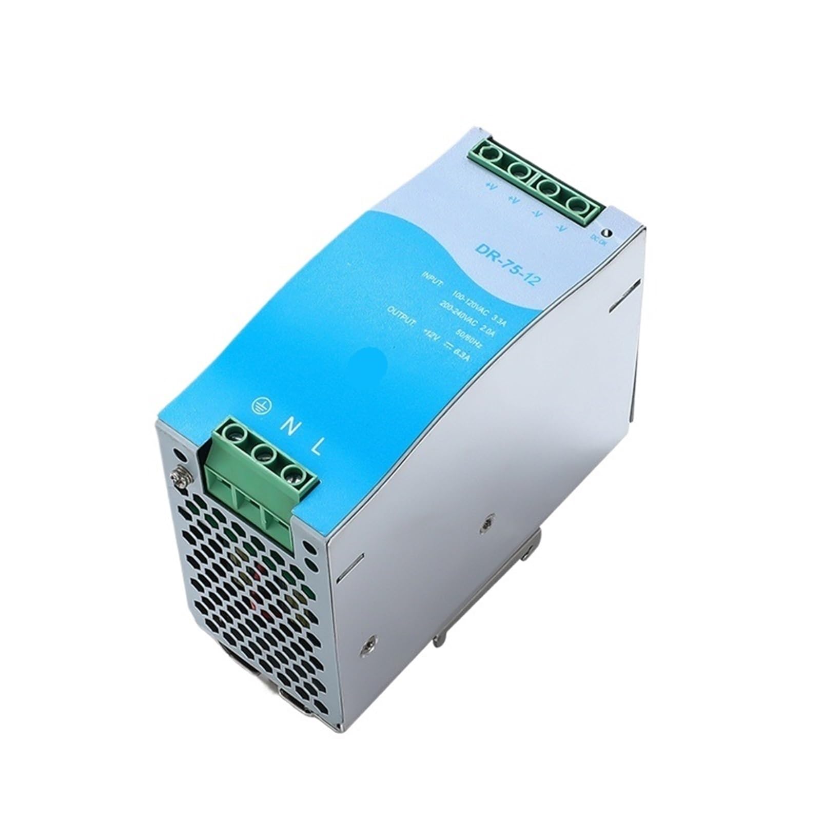 Alimentation AC vers DC réglable 12V à 48V IPS-DR75-12, convertisseur boîtier rail DIN industriel