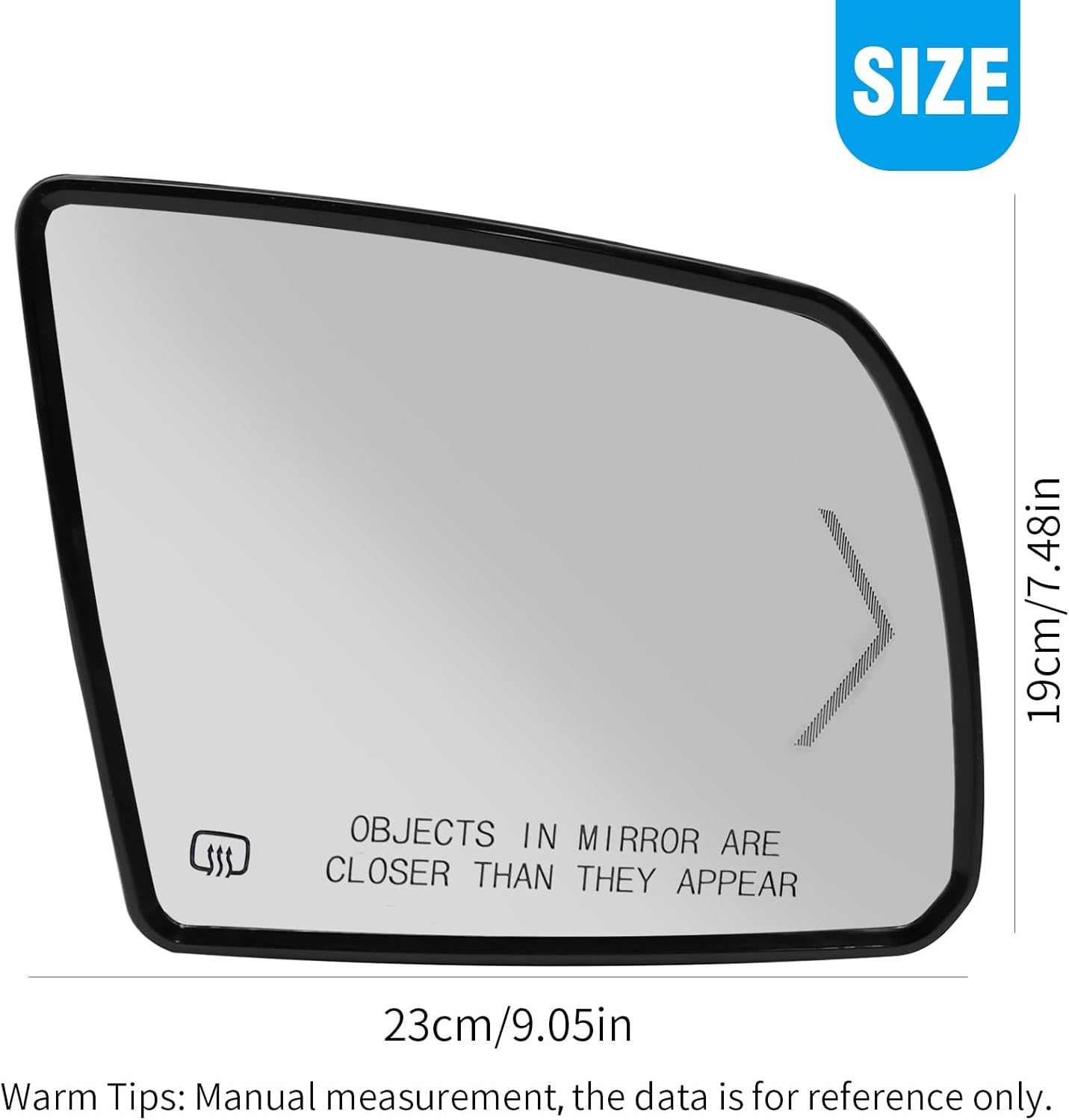 Heated Passenger Side Mirror Replacement For Toyota Tundra 2007-2020, Right Side Rear View Mirror Replacement For Toyota Sequoia 2008-2017 87903-0C030 With Turn Signal Lamp