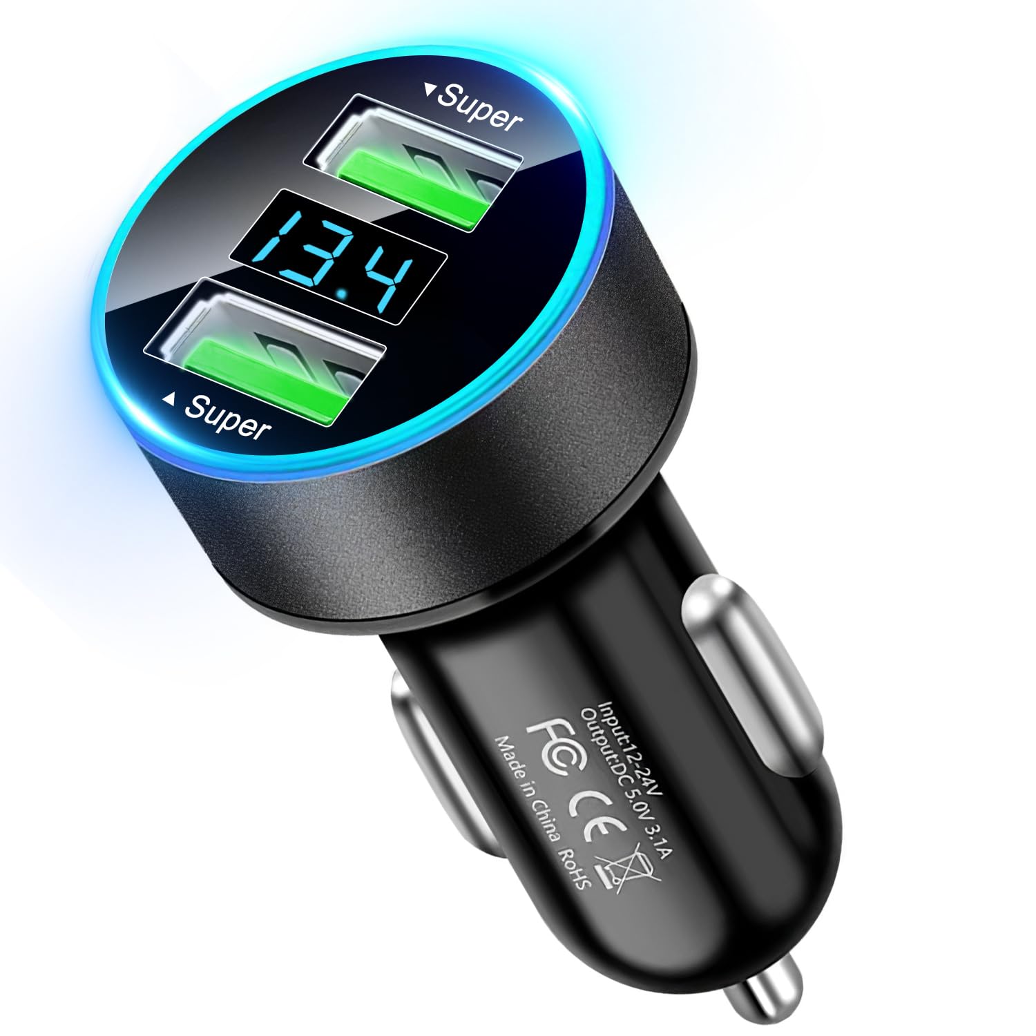 TecoKart® 240W Car Charger Fast Charging, Dual USB Ports Car Mobile Charger with LED Display, Universal Car Charger Adapter for All Smartphones, Tablets, and USB Devices (B0DGQJMB32) Amazon Price History, Amazon Price Tracker
