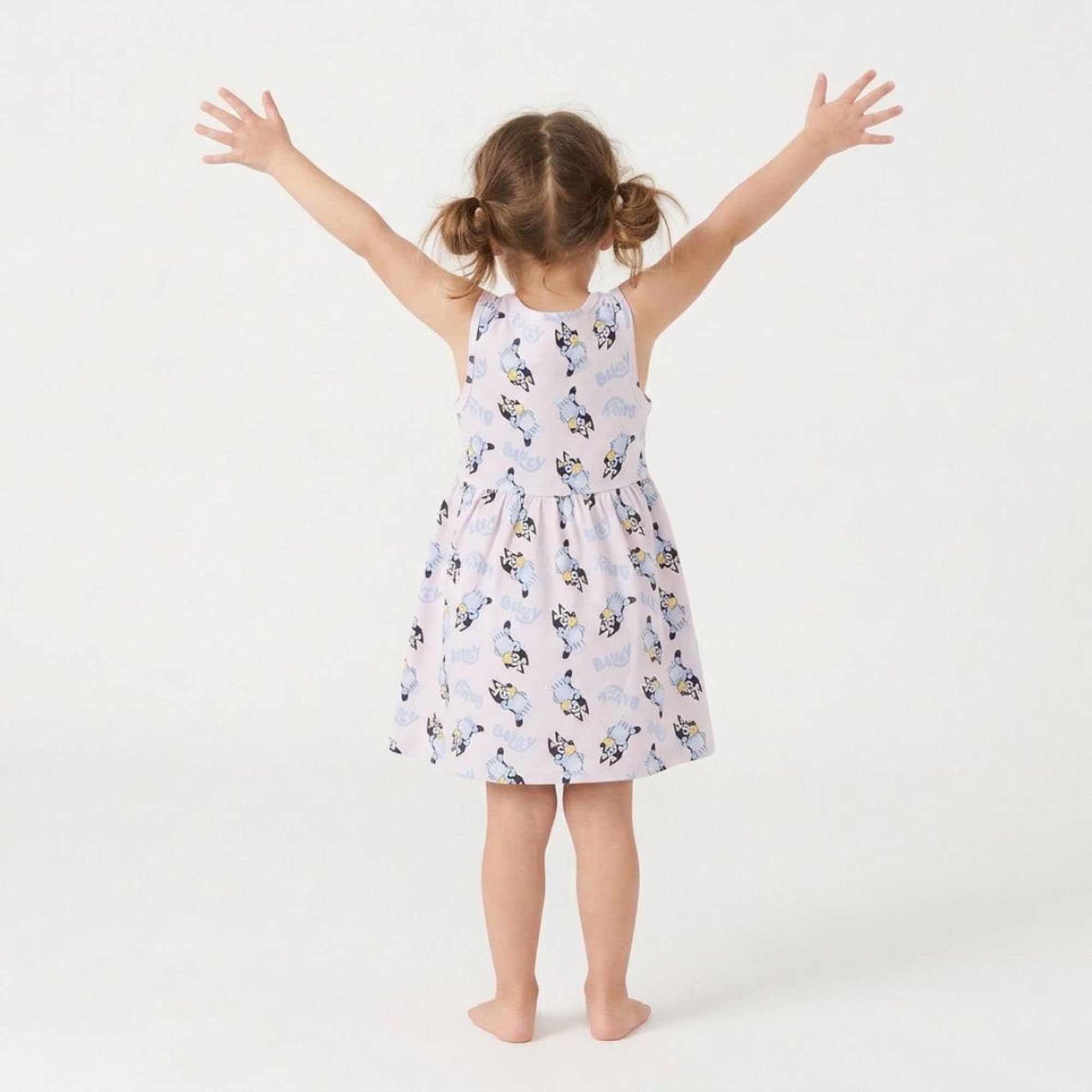 Vestido Bluey Niña Verano Sin Mangas Ropa Casual Cómoda Ligera