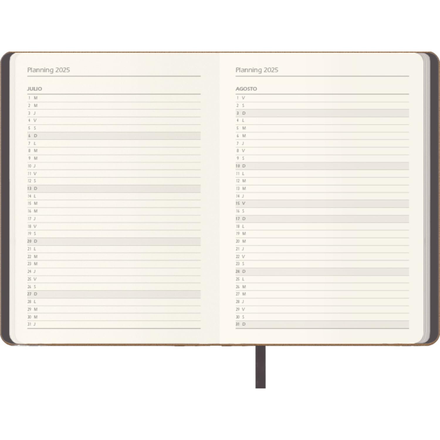Dohe, 2025 Diary, Day by Page, A5 Size (14 x 20 cm), 12 Months January to December, Flexible Leatherette Cover - Image 4