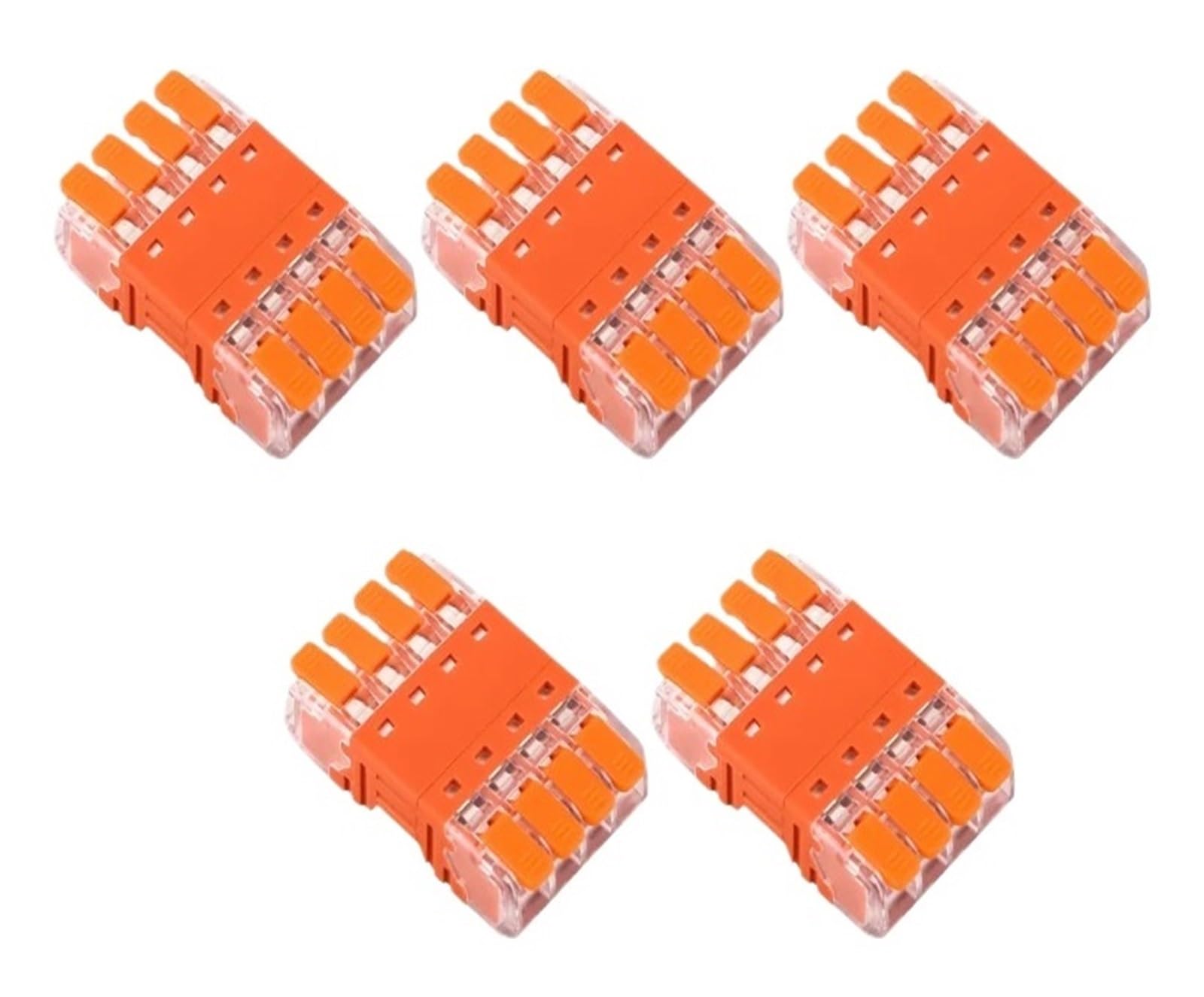 Conectores de cable de empalme de palanca rápida, 5 uds., 2/3/4 pines CMK642, terminales macho hembra enchufables compactos, bloques universales(CMK644)