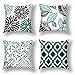 4 sztuki kwadratowych poszewek na poduszki, do dekoracji domu, dekoracyjne poszewki na poduszki, do użytku na zewnątrz, na taras, do ogrodu, salonu, na sofę (40 x 40 cm)