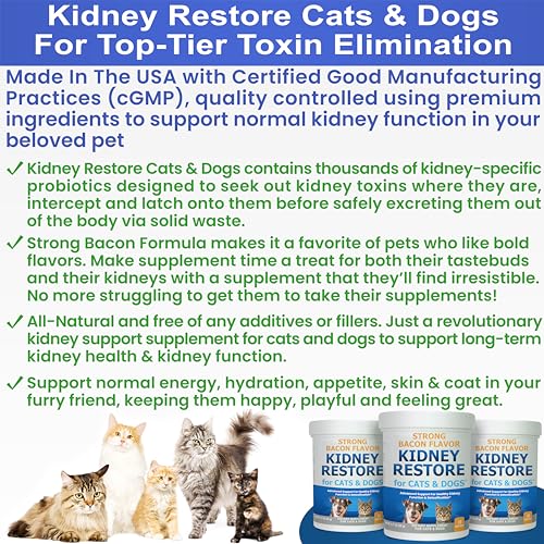 Cat and Dog Kidney Support, Natural Renal Supplements to Support Pets, Feline, Canine Healthy Kidney Function and Urinary Tract. Essential for Pet Health, Pet Alive, Easy to Add to Cats and Dogs Food - Thumbnail 2