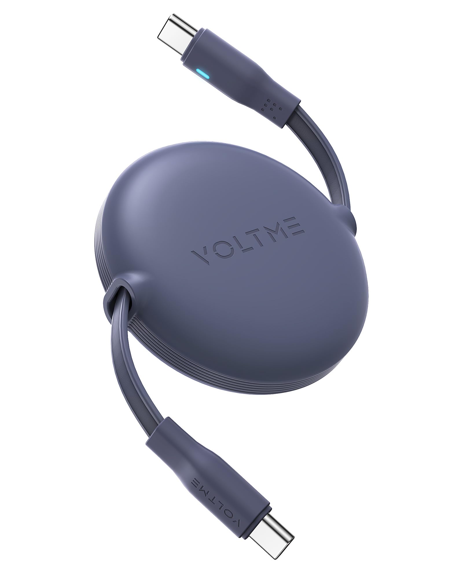 USB C Kabel 100W Mit Aufroller – Einziehbar, Schnelllade- & Datenkabel, Bis 100 Cm Länge, Weiß