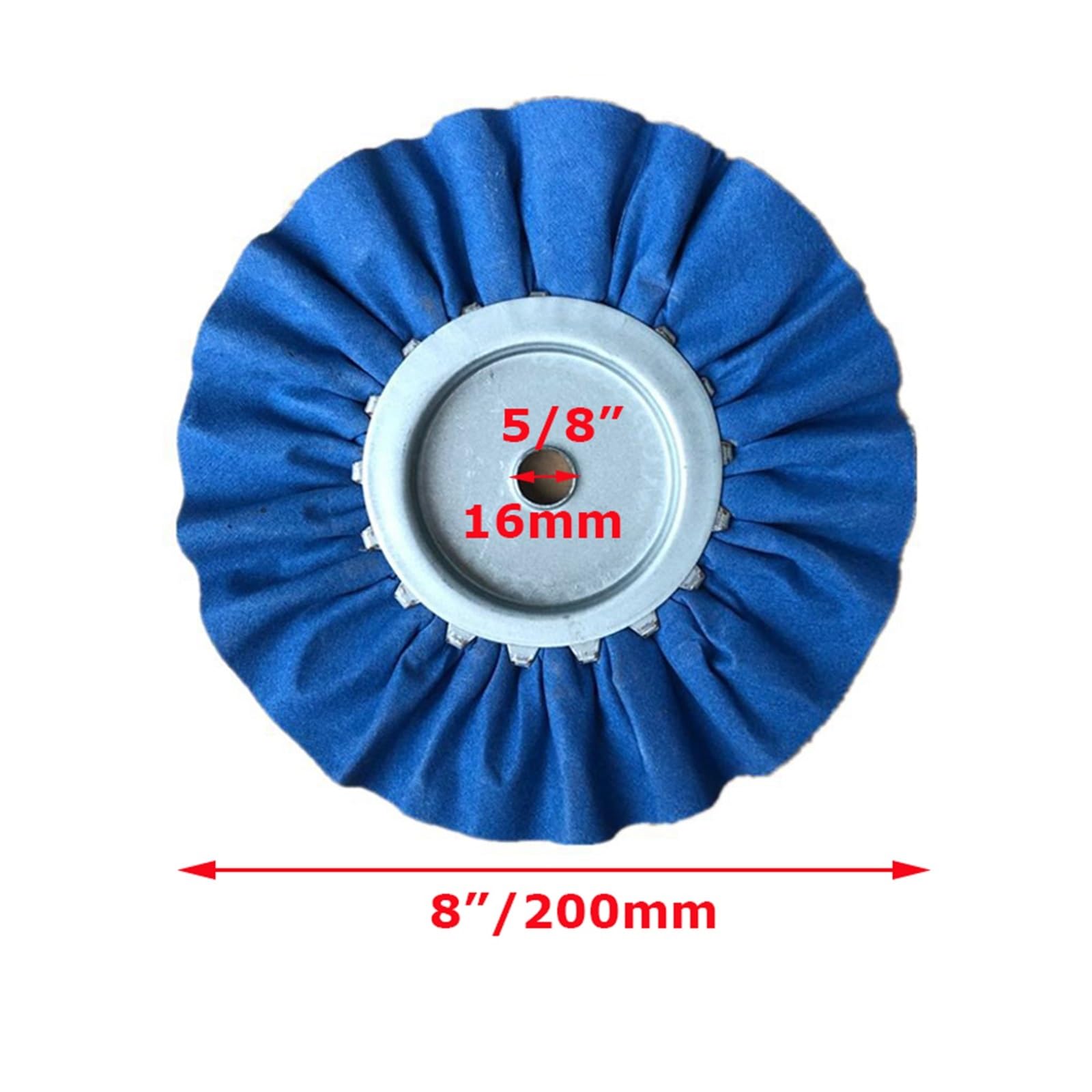Roue de Polissage en Coton 1 pièce 8 "/200mm roue de polissage traitée en moulin bleu jaune 16 plis blanc coton non traité