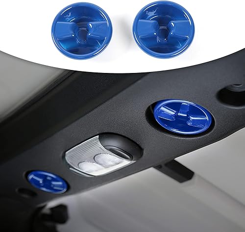Cubierta decorativa de tornillo para perilla de montaje en techo para Jeep Wrangler JK JKU 2/4 puertas 2007-2018, accesorios interiores (azul)