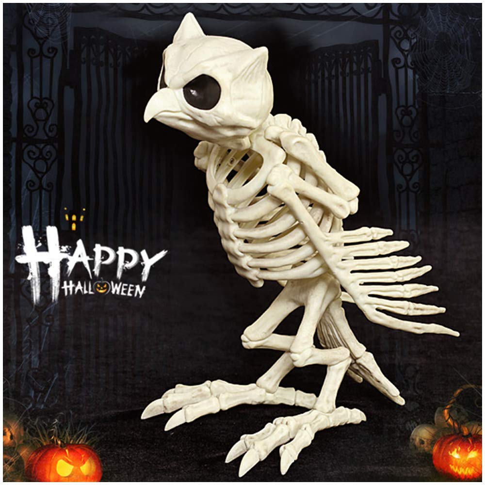 Amazon.co.jp: ハロウィーンのスケルトンフクロウの骨格の骨モデル