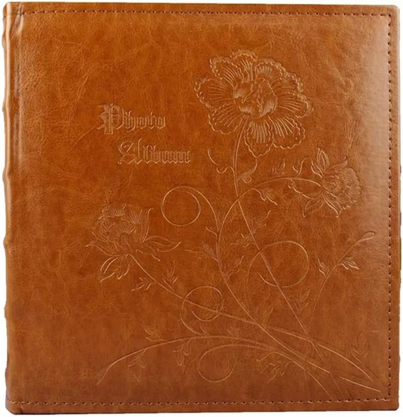 JSEIAJB 6-Inch Interleaf Type Photo Album Retro Leather Cover Photo Album Creative Family Photoalbum Scrap Book Stamp Collection(E)