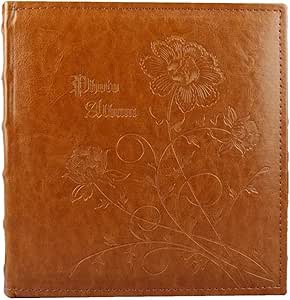 Amazon.com: 6-Inch Interleaf Type Photo Album Retro Leather Cover Photo ...