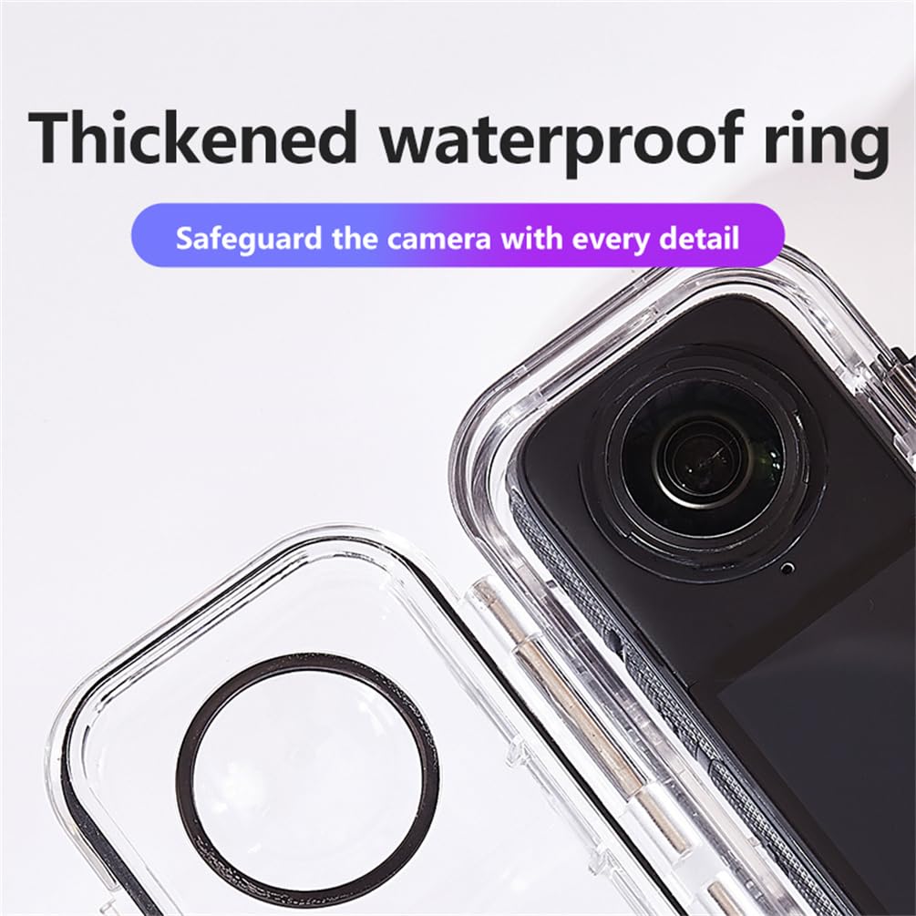 Funda de buceo para cámara de acción Insta360 X4, cubierta impermeable, cubierta subacuática, protector de 60 m, cámara deportiva, invisible de 360°, carcasa de buceo completo (PC)