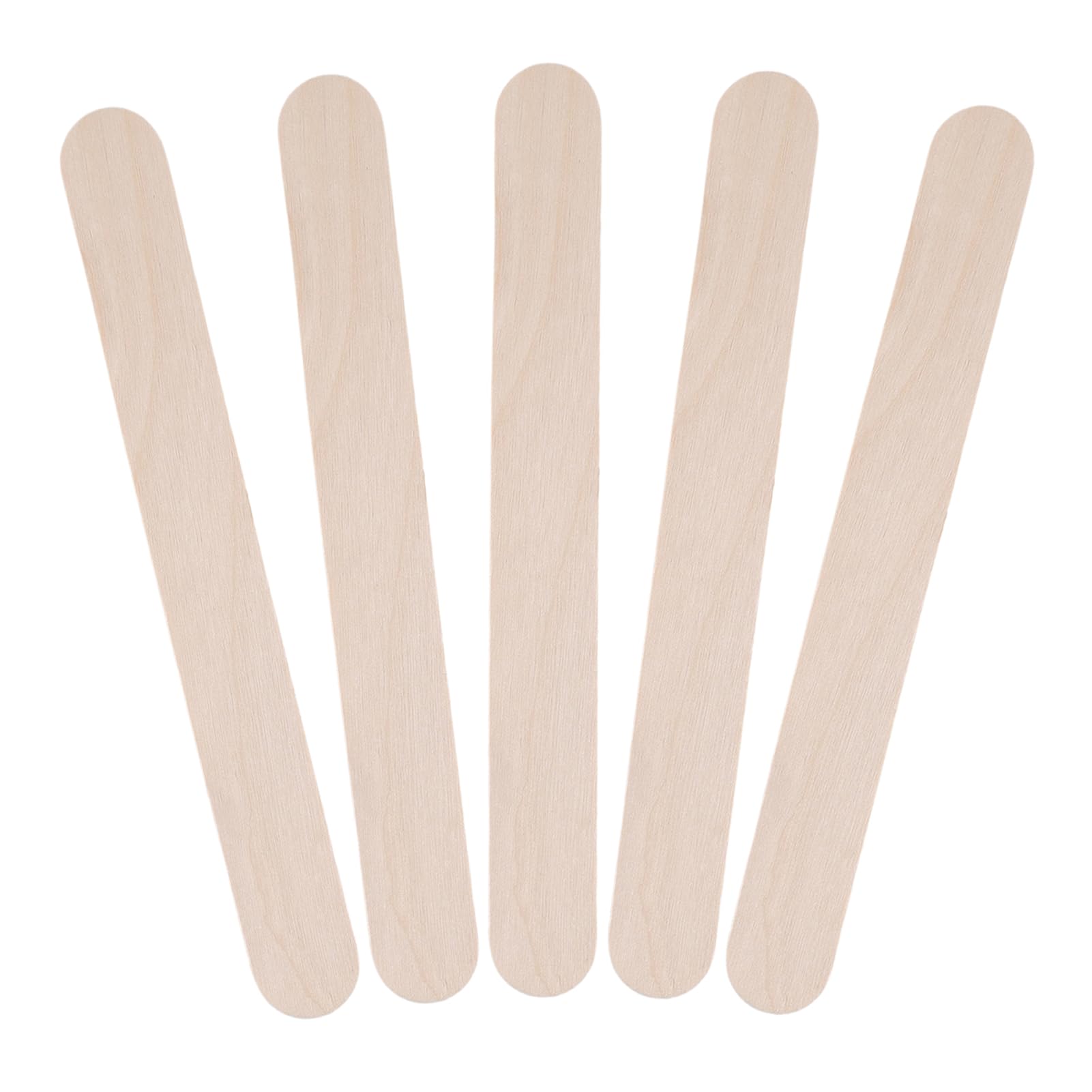 500 palitos de madera para manualidades de 5.91 pulgadas de largo, palitos de helado de madera natural para manualidades de madera, palos jumbo, suministros de depilación y encerado, proyectos de arte