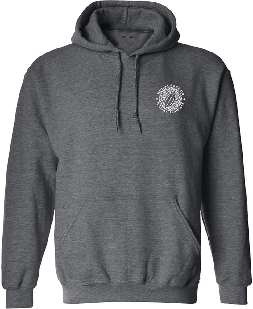 Joe's USA Koloa Hawaiian Turtle Logo Hoodies. Hooded Sweatshirts in Sizes S-5XL 3X-Large Dark Heather Grey