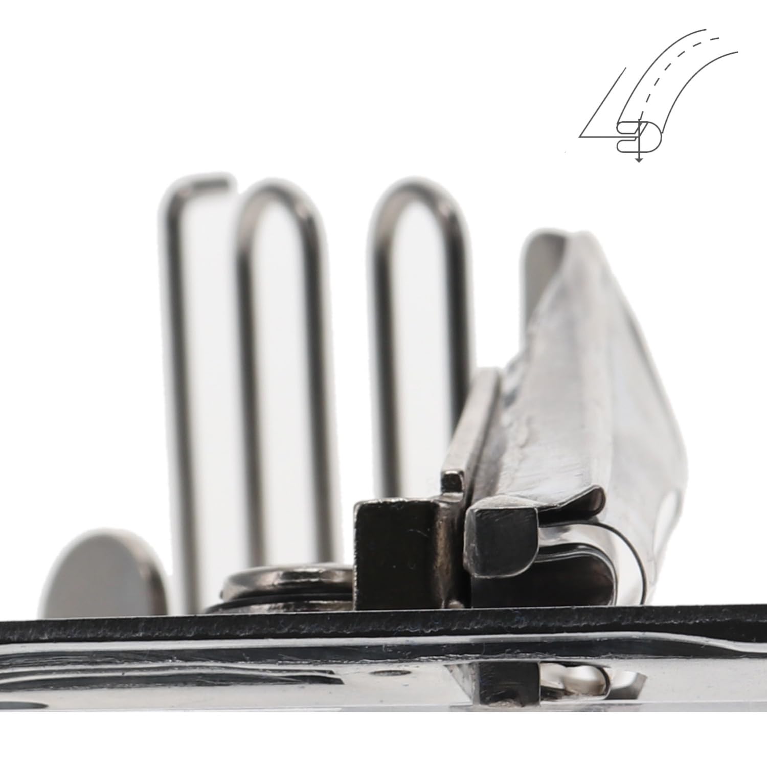 Bordatore a piego doppia completo A10 S60 1-1/4" - Entrata 32 mm - Bordo finito 8,5 mm