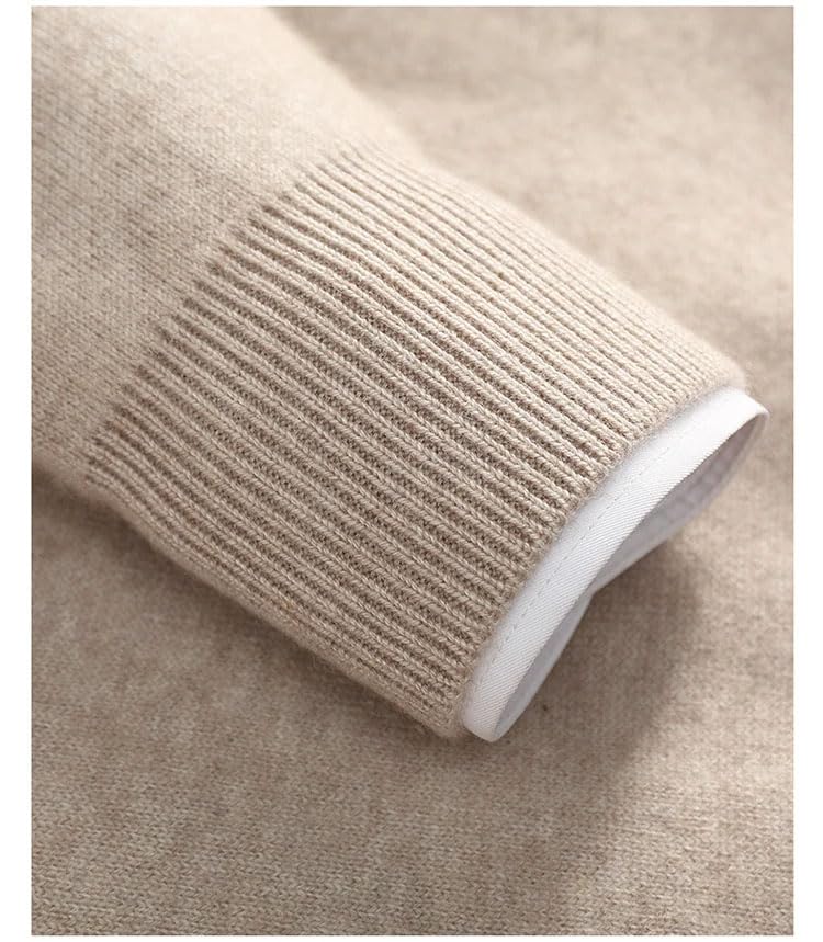 Men's O-Neck 100 Percent Cashmere Sweater Casual Business Knitted Cardigan Long Sleeved Sweater3