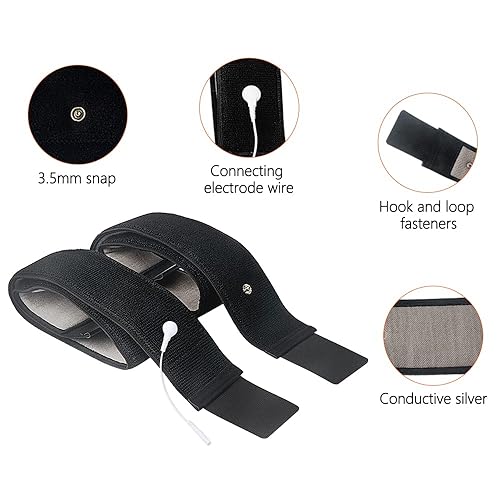 Miniatura 4 de Electrodos de rodillera con rodilleras conductoras de plata de electrodo de fibra de plata compatibles con TENSEMS