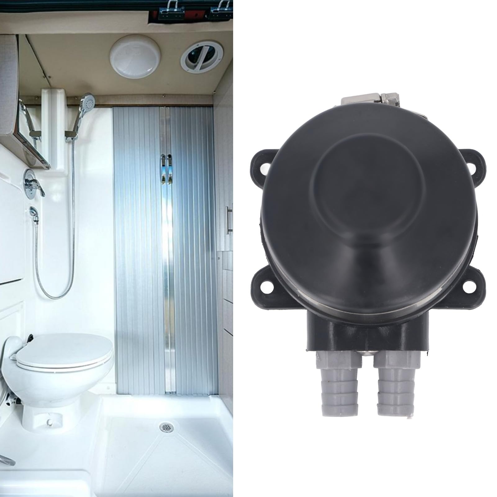 Pompe à Eau à Pied 2,2 GPM Débit Maximum Compacte Utilisation sans Effort Pompe à Pression à Pied pour Bateau Marin RV Yacht Cuisine Salle de Bain